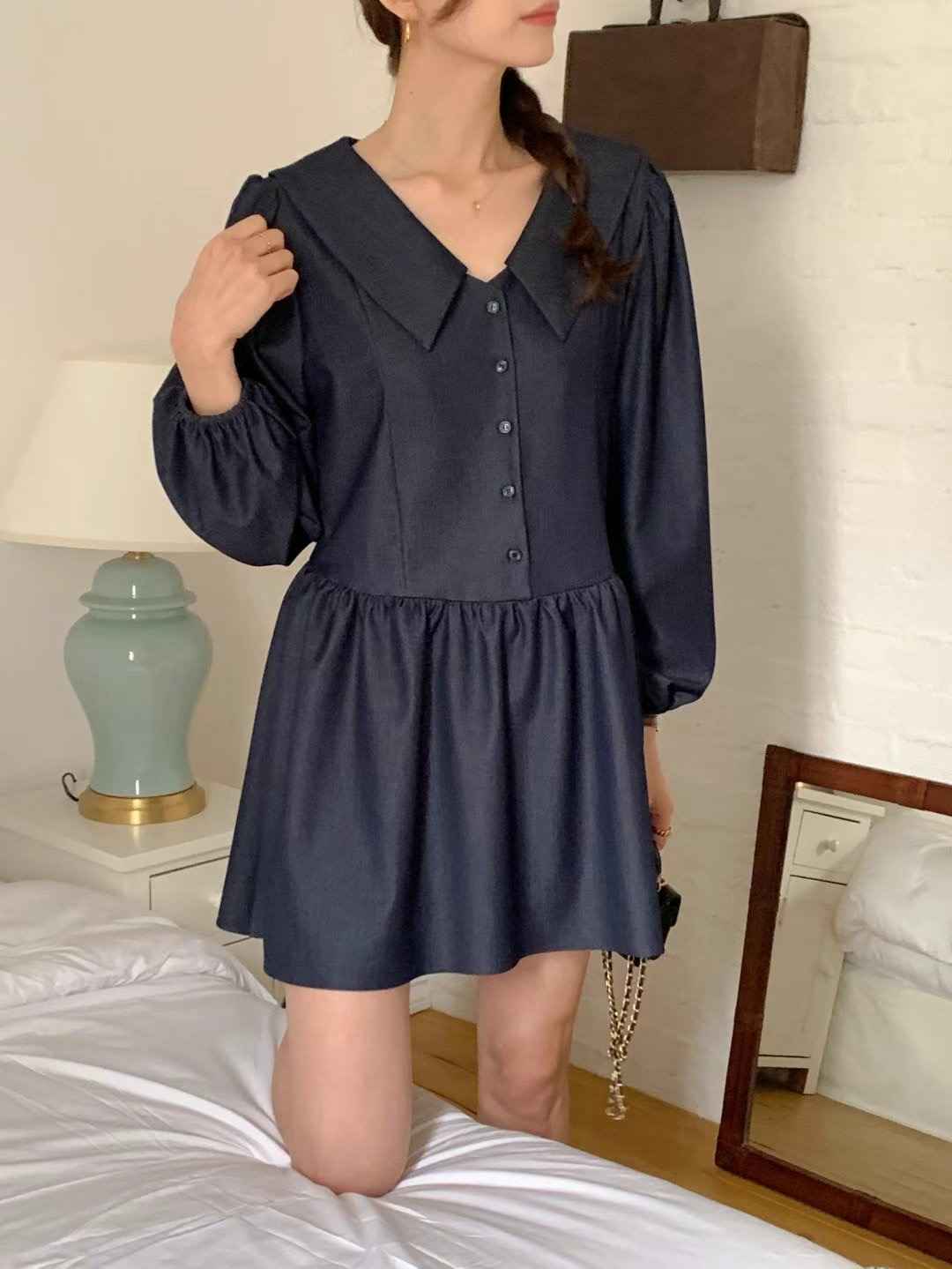 BLACKPOM-블랙폼-T韓國㊣直郵東大門代購女裝新品熱賣連衣裙BLACKPOM-ot連衣裙