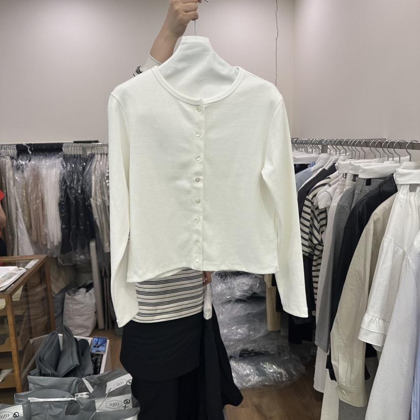 AGO直郵韓國代購㊣女裝新款熱賣時尚人氣推薦長袖T恤羊毛衫AGO長袖T恤