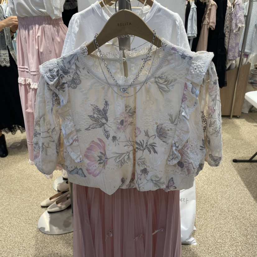 空韓國直郵㊣女裝新品25春夏人氣職業時尚推薦熱賣襯衫蕾絲衫BELITA襯衫/蕾絲衫