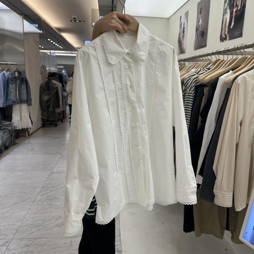 CHAV東大門代購女士新品25春夏休閑人氣時尚熱賣襯衫蕾絲衫CHAV襯衫/蕾絲衫