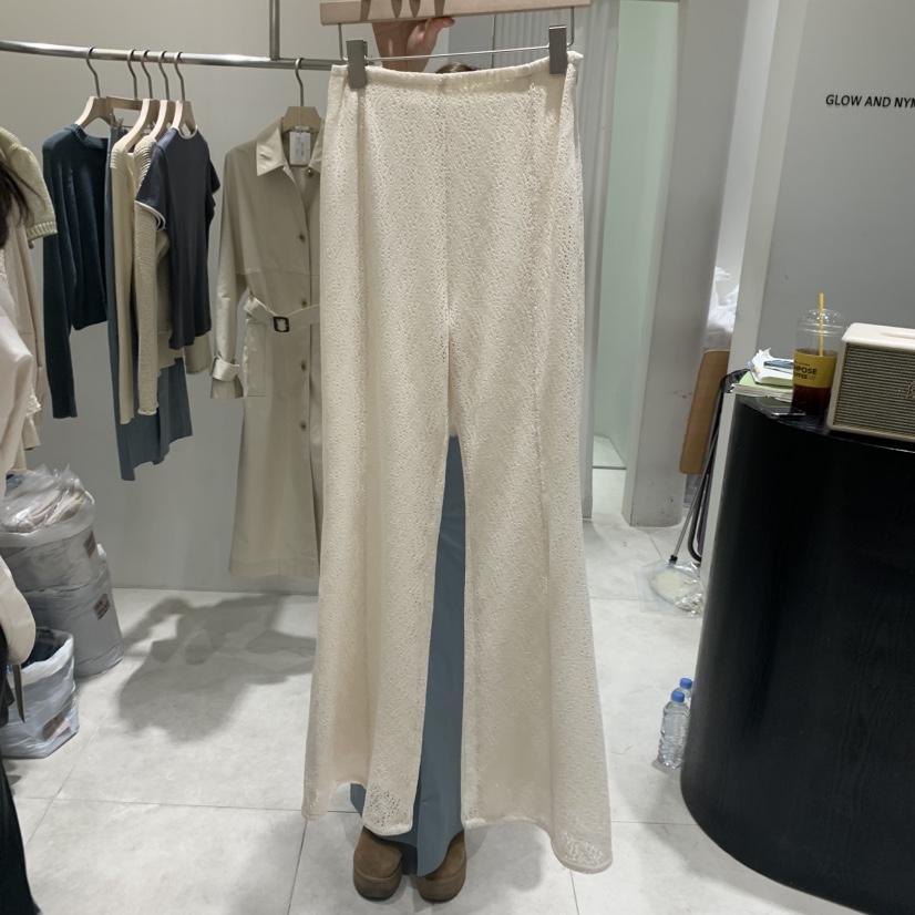GLOW AND NYMPH韓國代購女裝新品熱賣休閑職業休閑褲蕾絲GLOW AND NYMPH休閑褲