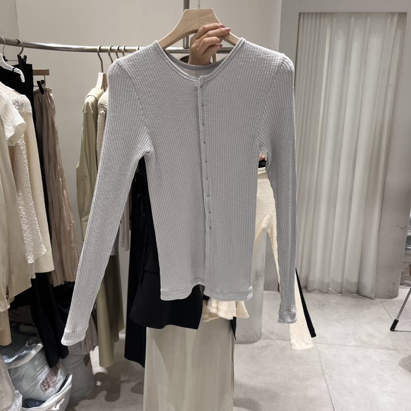 GLOW AND NYMPH東大門代購女士新品職業真品人氣25春夏長袖T恤GLOW AND NYMPH長袖T恤