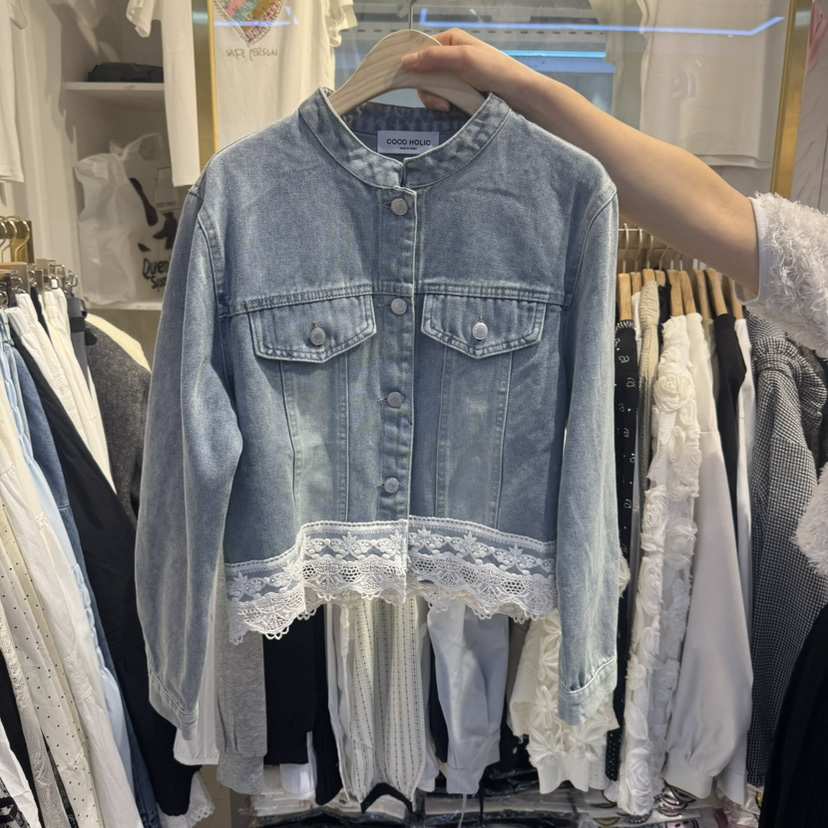 COCO HOLIC東大門直郵女裝新品25春夏真品熱賣人氣夾克蕾絲COCO HOLIC夾克