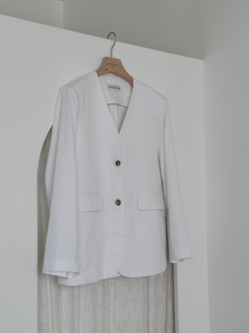 LONG PEAK韓國直郵㊣東大門實拍女裝新品25春夏時尚夾克亞麻LONG PEAK夾克