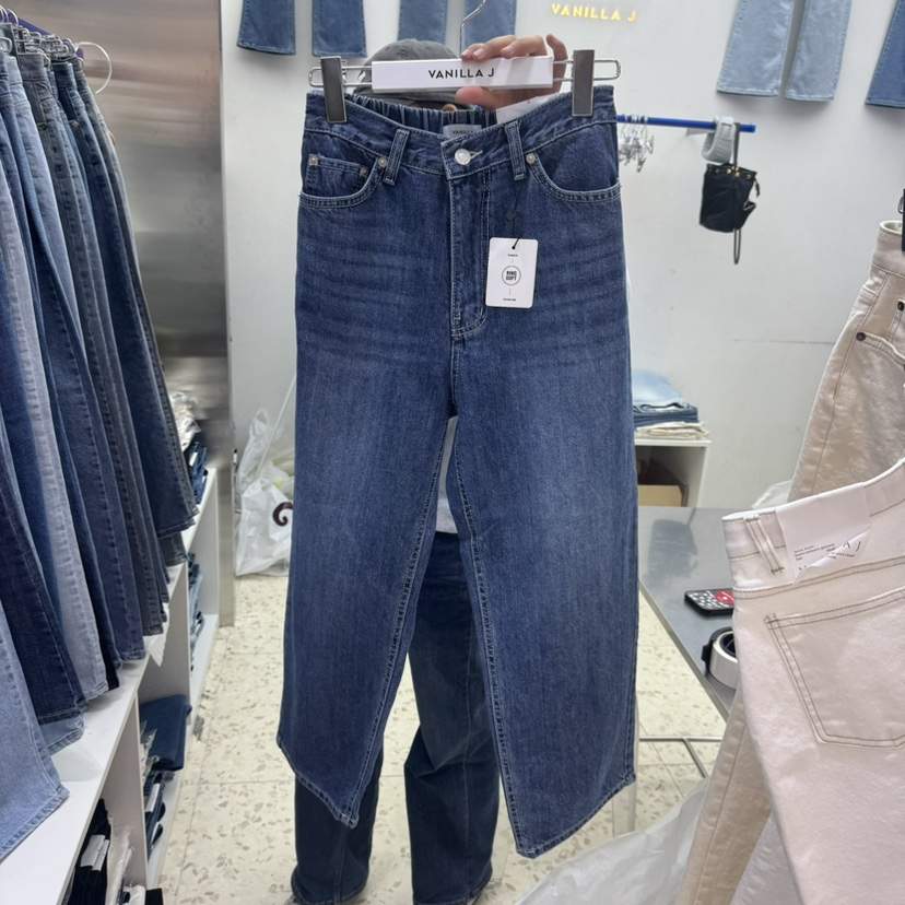 VANILLA J韓國㊣直郵東大門代購女裝新品推薦職業時尚牛仔褲VANILLA J牛仔褲