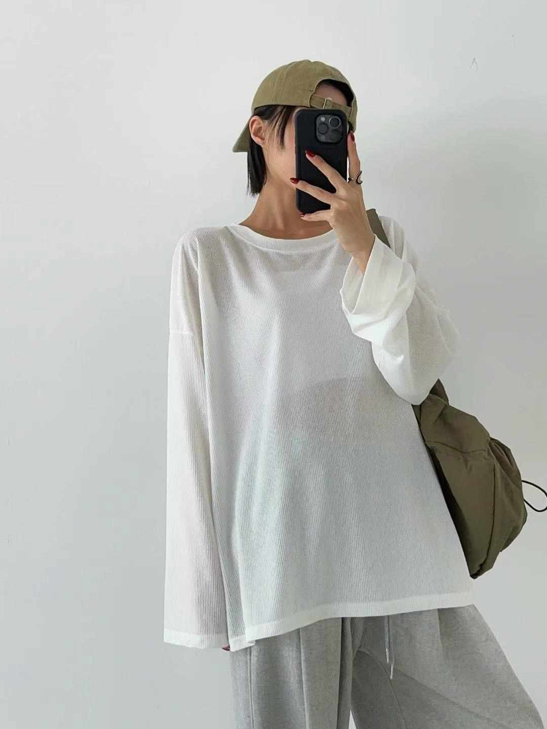 KIKI ROOM東大門代購女士新品時尚熱賣人氣休閑真品長袖T恤KIKI ROOM長袖T恤