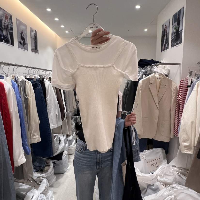 THE REST東大門代購女士新品休閑熱賣吊帶背心不含內搭手工THE REST/UNNOEUD吊帶/背心