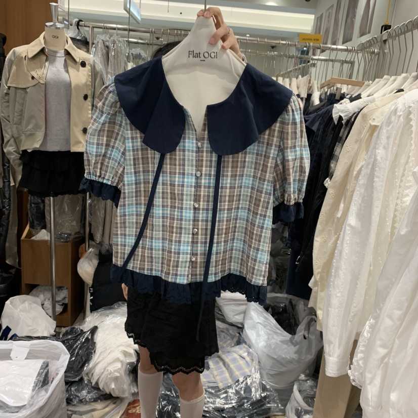 OGI東大門直郵女士新品25春夏職業推薦時尚休閑熱賣襯衫蕾絲衫FLat OGI襯衫/蕾絲衫