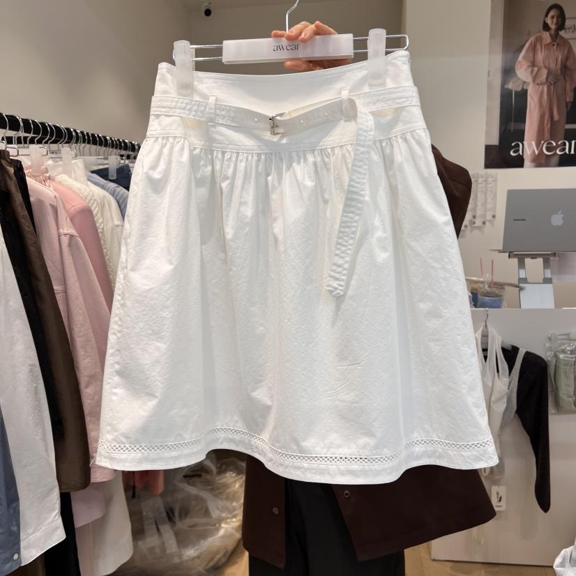RUMIRU/AWEAR東大門直郵女士新品職業25春夏半身裙中短裙含腰帶awear/RUMIRU半身裙/中短裙