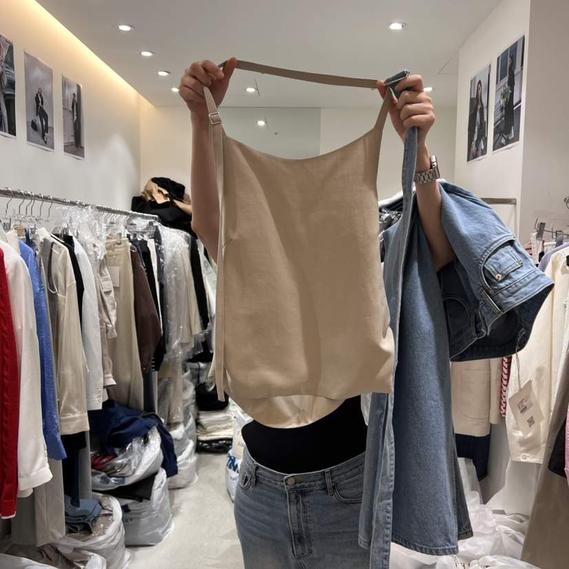 THE REST東大門實拍女士新品休閑真品時尚人氣25春夏吊帶背心THE REST/UNNOEUD吊帶/背心