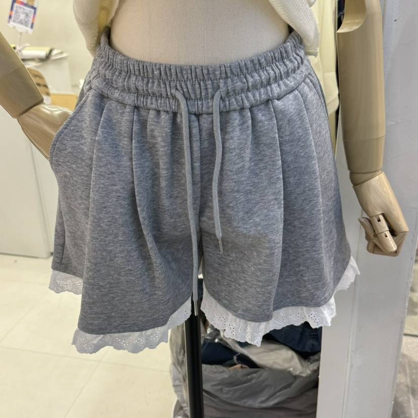 HOJAE東大門實拍女士新品真品人氣推薦時尚休閑熱賣短褲蕾絲MID-LEVEL JUMP短褲