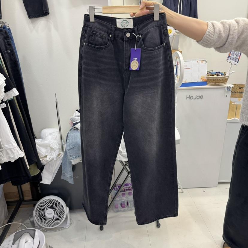 HOJAE韓國㊣直郵東大門代購女裝新款時尚職業熱賣人氣牛仔褲MID-LEVEL JUMP牛仔褲
