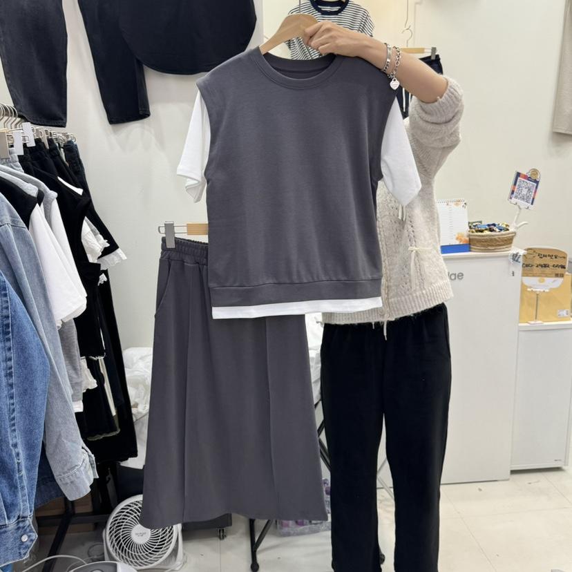 HOJAE直郵韓國代購㊣女裝新款時尚25春夏休閑推薦職業熱賣套裝MID-LEVEL JUMP套裝