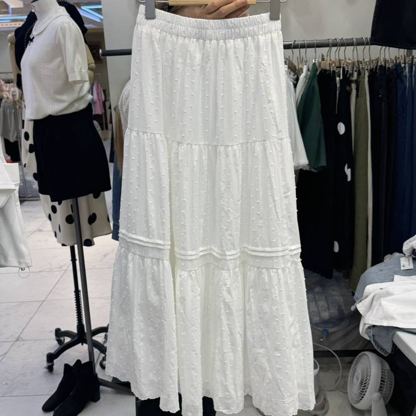HOJAE韓國直郵㊣東大門實拍女裝新品時尚半身裙中短裙荷葉邊MID-LEVEL JUMP半身裙/中短裙