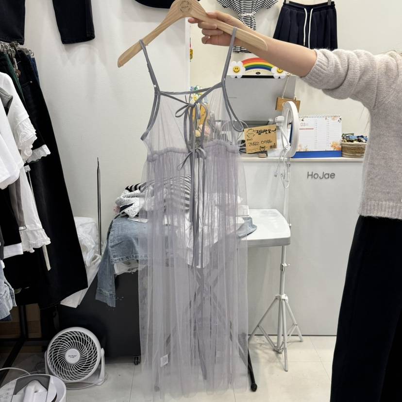 HOJAE韓國㊣直郵東大門代購女裝新品推薦休閑職業25春夏連衣裙MID-LEVEL JUMP連衣裙