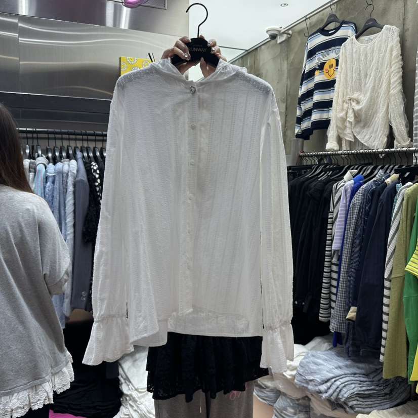 RUNWAY-런웨이東大門直郵女士新品熱賣時尚人氣襯衫蕾絲衫RUNWAY襯衫/蕾絲衫