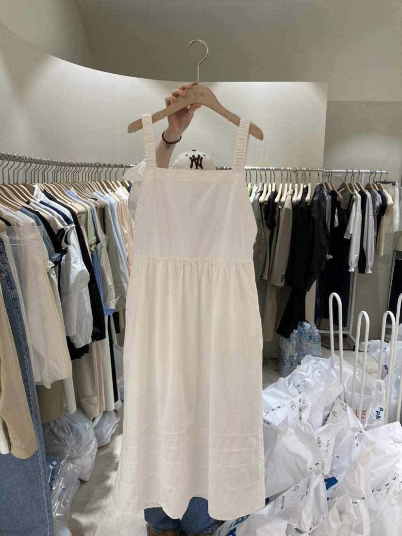 FLEUR-P韓國代購女裝新款25春夏時尚真品熱賣職業休閑連衣裙FLEUR連衣裙