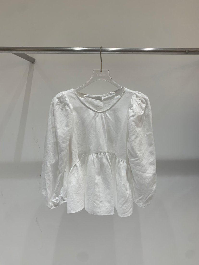 FABRIC韓國直郵㊣東大門實拍女裝新品職業人氣襯衫蕾絲衫亞麻FABRIC襯衫/蕾絲衫