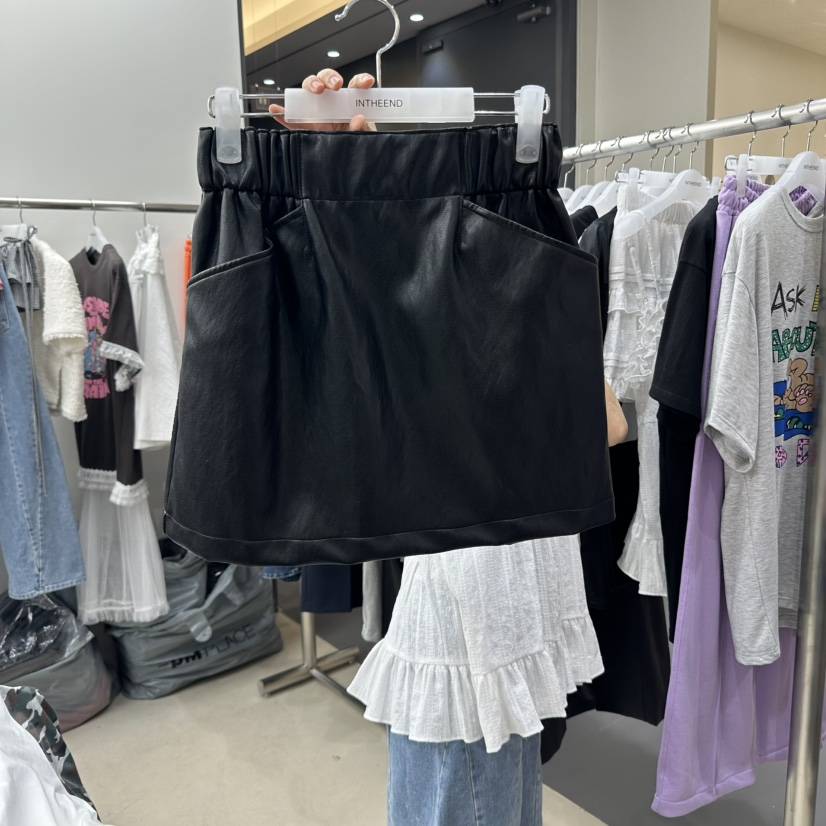 INTHEEND東大門實拍女裝新品25春夏熱賣真品人氣推薦短裙皮革INTHEEND短裙