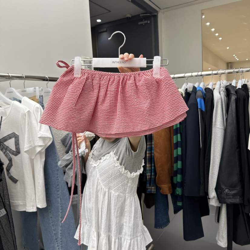 INTHEEND東大門直郵女士新品25春夏真品人氣休閑時尚短裙格紋INTHEEND短裙