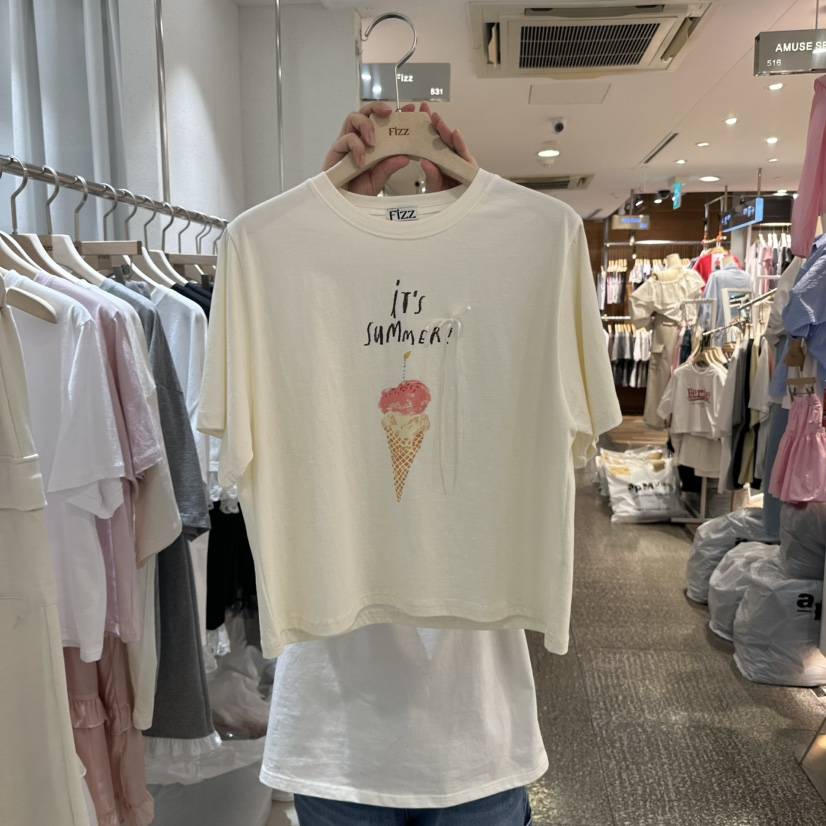 FIZZ東大門代購女士新品人氣職業真品熱賣25春夏時尚推薦T恤FIZZT恤