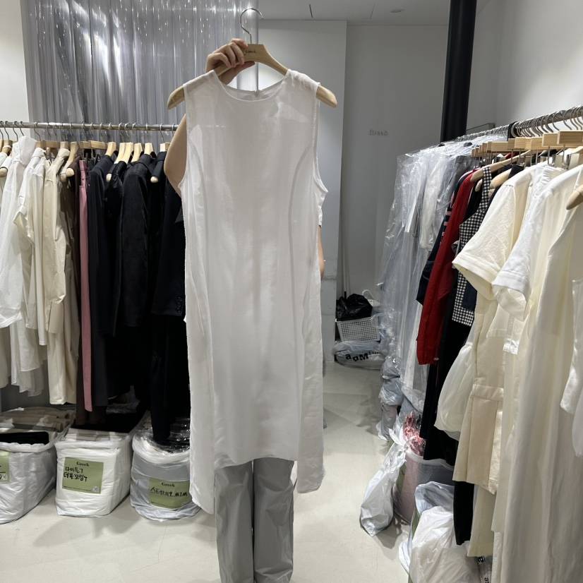 GREEK東大門實拍女裝新品真品熱賣25春夏時尚人氣連衣裙亞麻GREEK連衣裙
