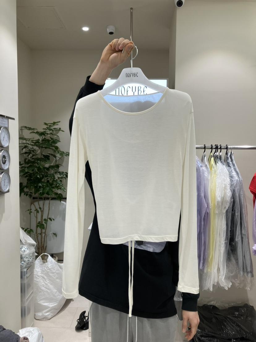 NOFYBE韓國㊣直郵東大門代購女裝新款人氣熱賣長袖T恤歐根紗NOFYBE長袖T恤