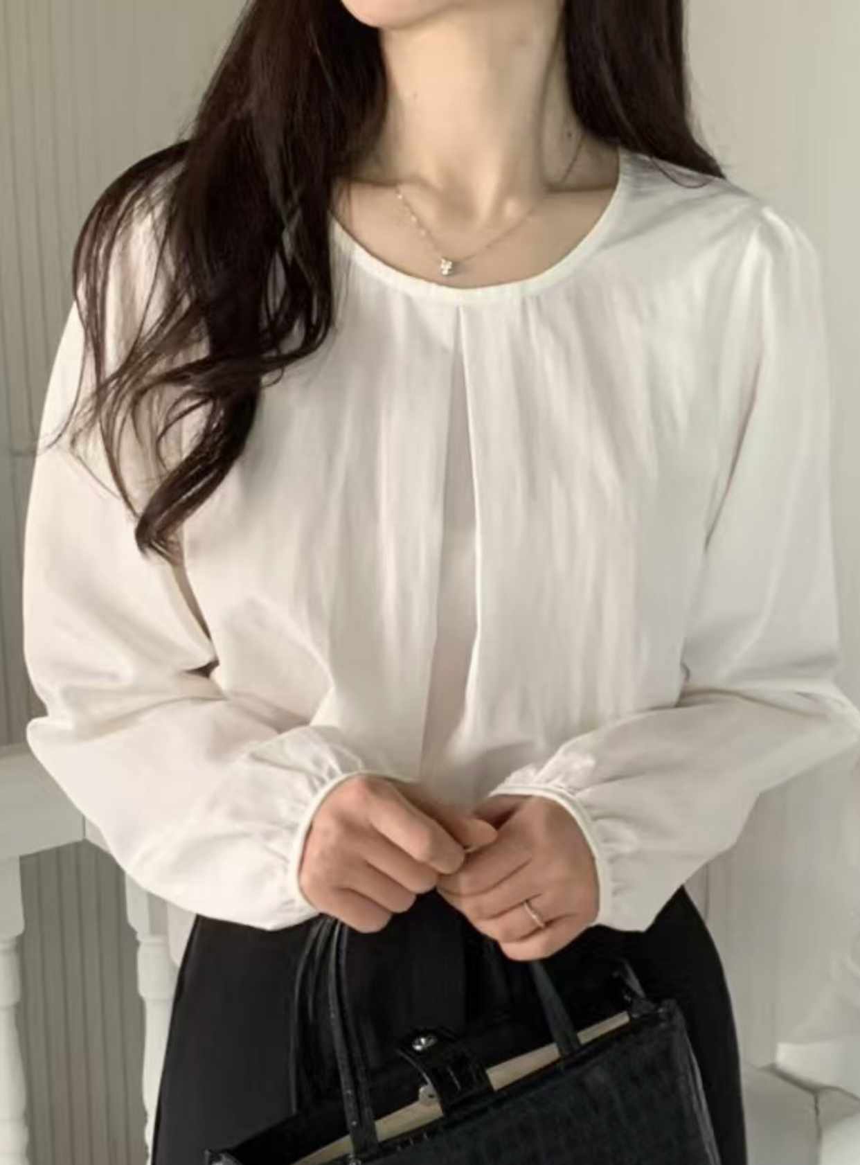 MINIT韓國直郵㊣女裝新款人氣職業熱賣推薦休閑25春夏襯衫蕾絲衫MINIT襯衫/蕾絲衫