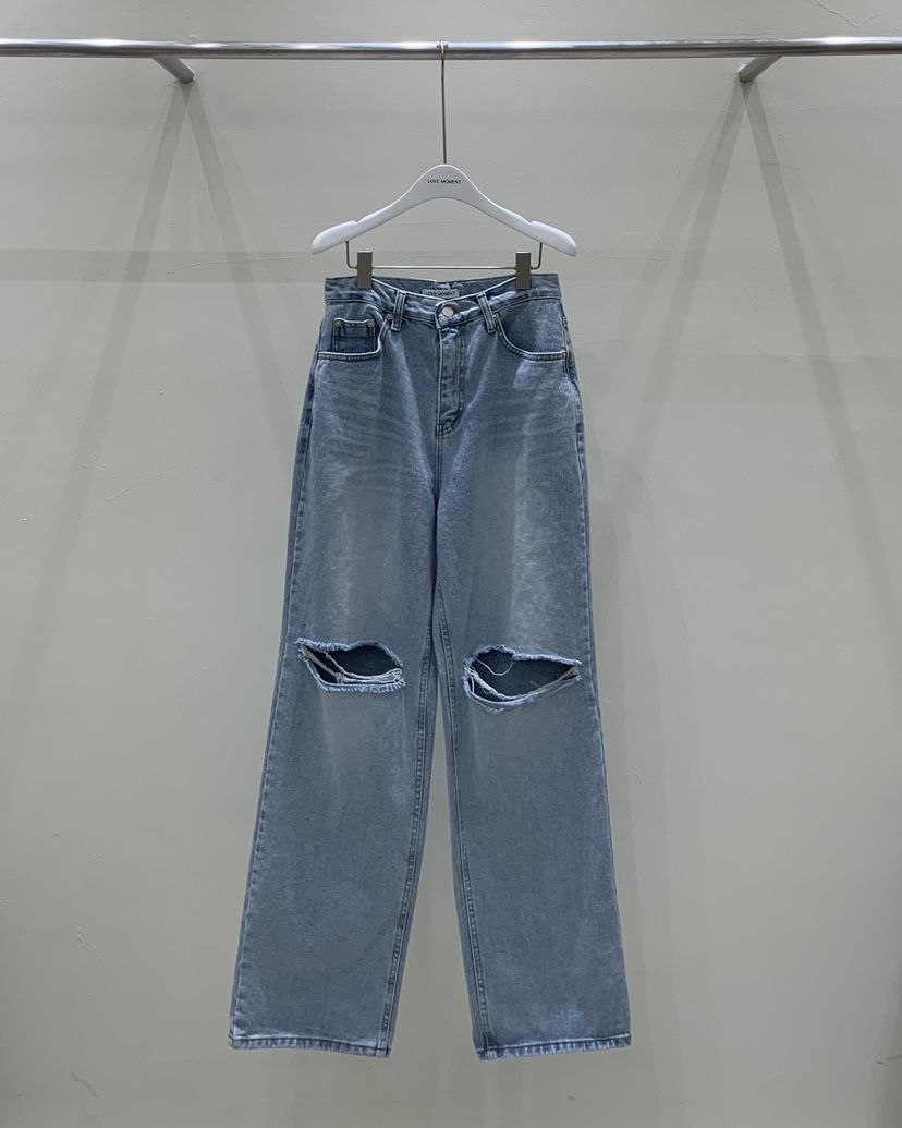 LOVE MOMENT韓國直郵㊣東大門實拍女裝新品休閑推薦牛仔褲LOVE MOMENT牛仔褲