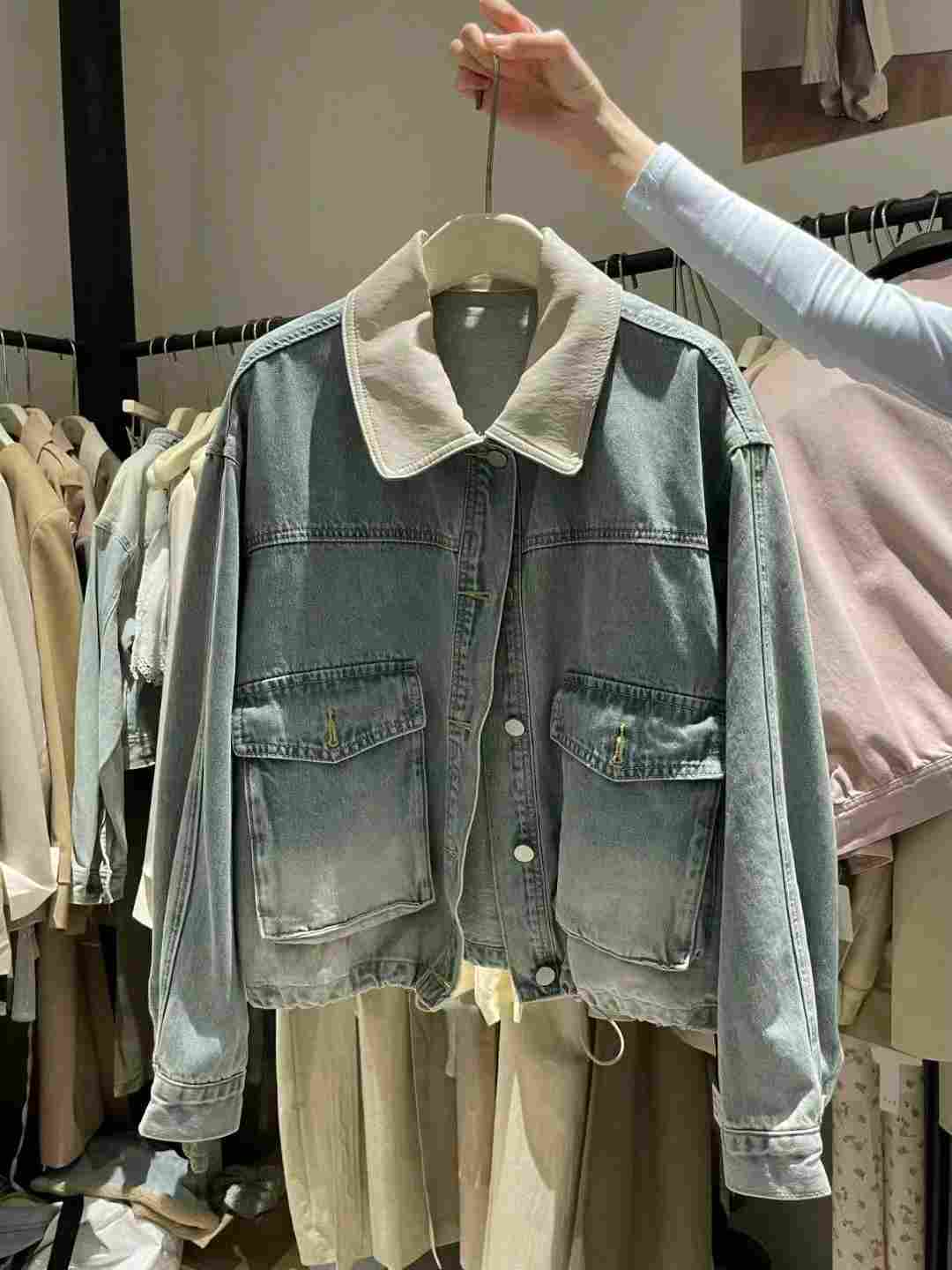 CELLONA直郵韓國代購㊣女裝新品25春夏職業休閑時尚夾克皮革CELLONA夾克