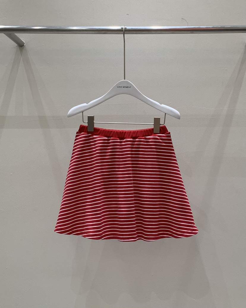 LOVE MOMENT直郵韓國代購㊣女裝新品人氣休閑25春夏短裙條紋LOVE MOMENT短裙