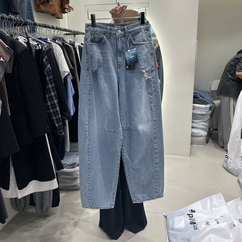 AT THE END韓國直郵㊣東大門實拍女裝新品人氣25春夏牛仔褲AT THE END牛仔褲