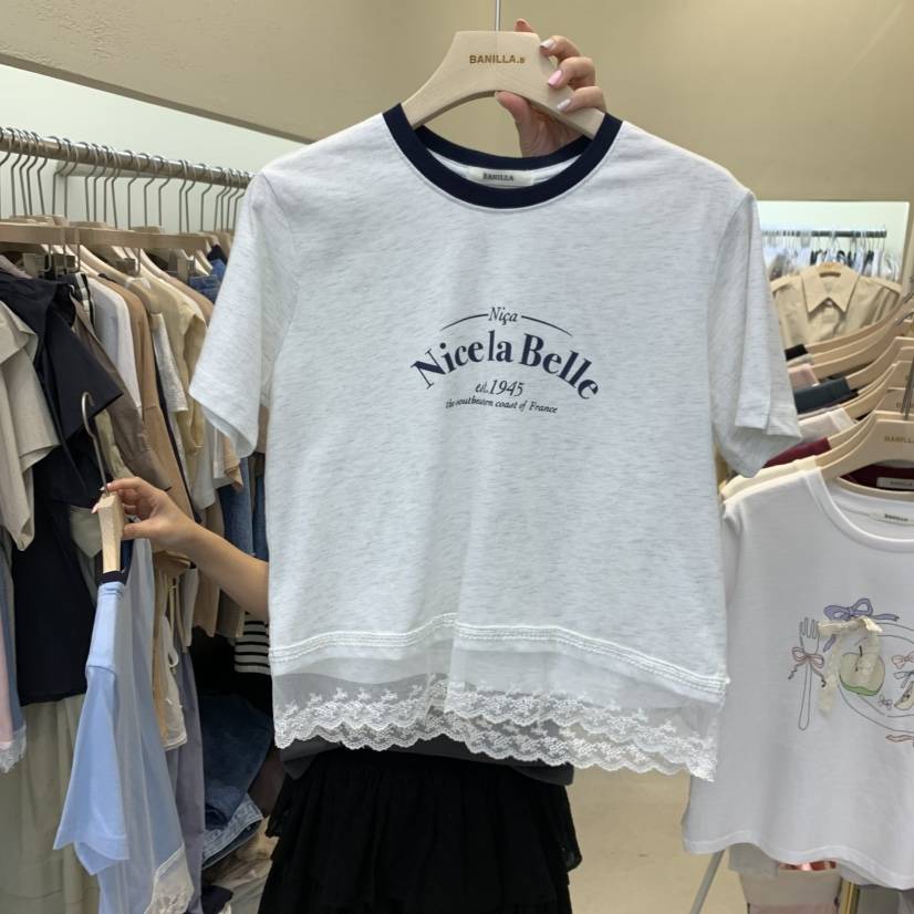 BANILLA.B韓國直郵㊣女裝新款人氣休閑熱賣推薦時尚25春夏T恤STAINLESST恤