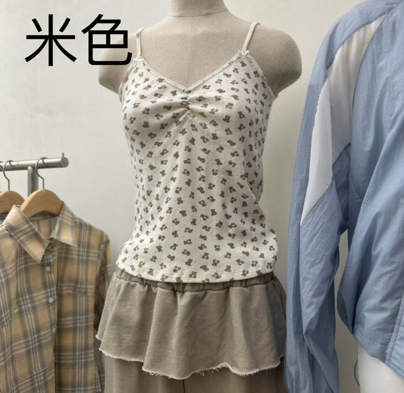 CHAV韓國直郵㊣女裝新品推薦25春夏人氣熱賣時尚休閑吊帶背心CHAV吊帶/背心