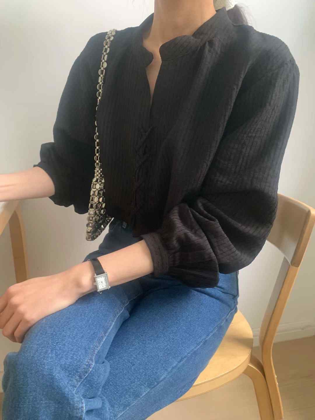 BABER韓國㊣直郵東大門代購女裝新品人氣休閑熱賣襯衫蕾絲衫BABER襯衫/蕾絲衫