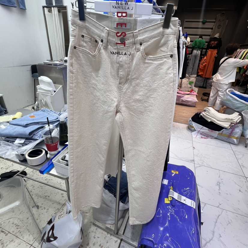 VANILLA J韓國直郵㊣東大門實拍女裝新品時尚推薦休閑牛仔褲VANILLA J牛仔褲