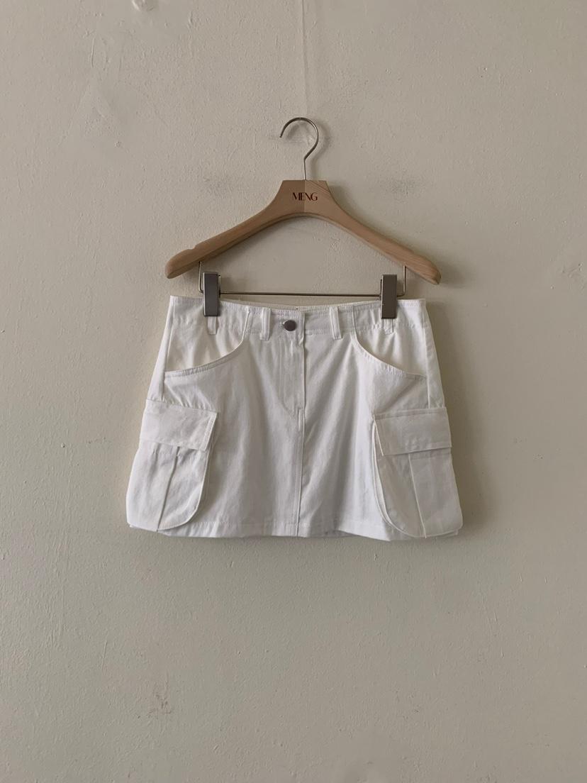 MENG韓國直郵㊣女裝新品休閑人氣25春夏熱賣推薦時尚短裙棉質MENG短裙