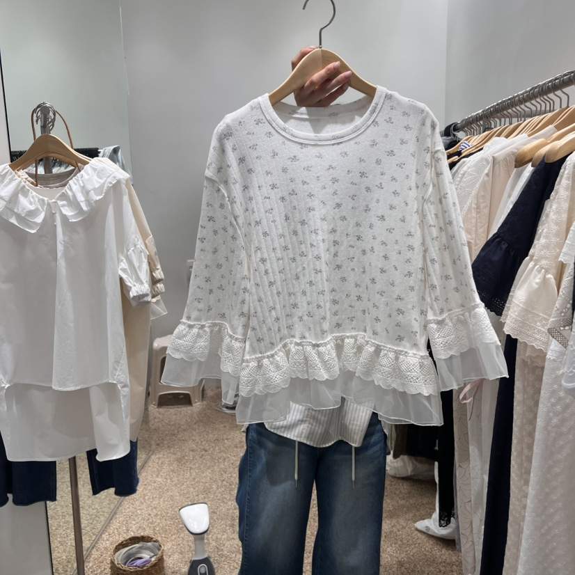 A韓國直郵㊣女裝新品熱賣25春夏人氣推薦時尚休閑長袖T恤A STORE長袖T恤