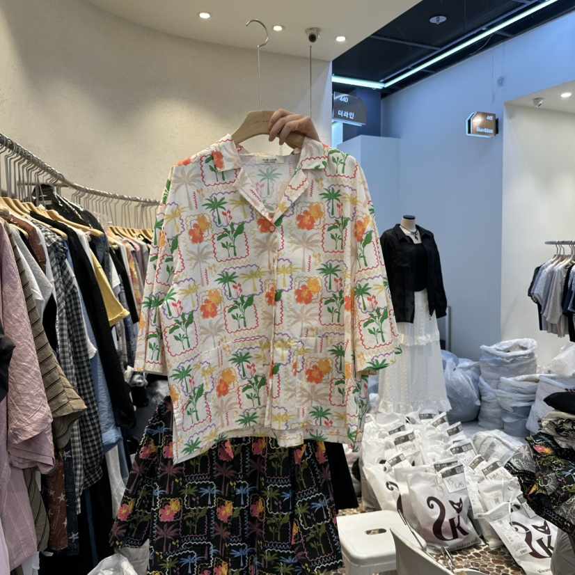 THE LINE-Q韓國㊣直郵東大門代購女裝新款熱賣襯衫蕾絲衫THE LINE-q襯衫/蕾絲衫