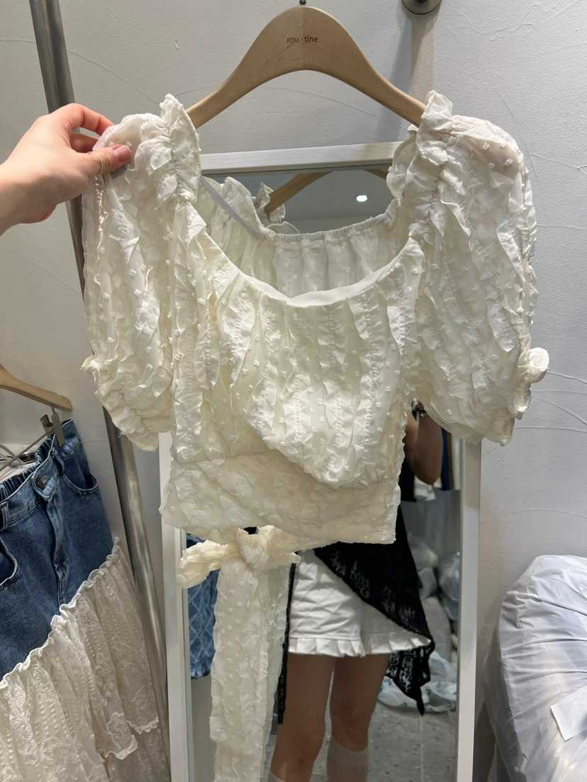 ROU.TINE韓國代購女裝新品時尚推薦真品職業熱賣襯衫蕾絲衫ROU.TINE襯衫/蕾絲衫
