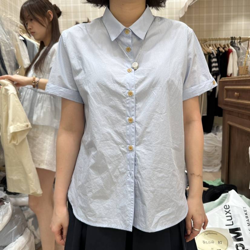 OURMOMENT東大門代購女士新款人氣時尚25春夏真品襯衫蕾絲衫OURMOMENT襯衫/蕾絲衫