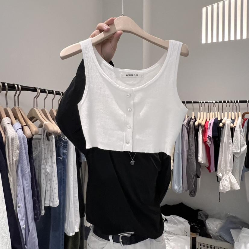 PLATE韓國直郵女士新品25春夏真品休閑時尚人氣熱賣吊帶背心PLATE吊帶/背心