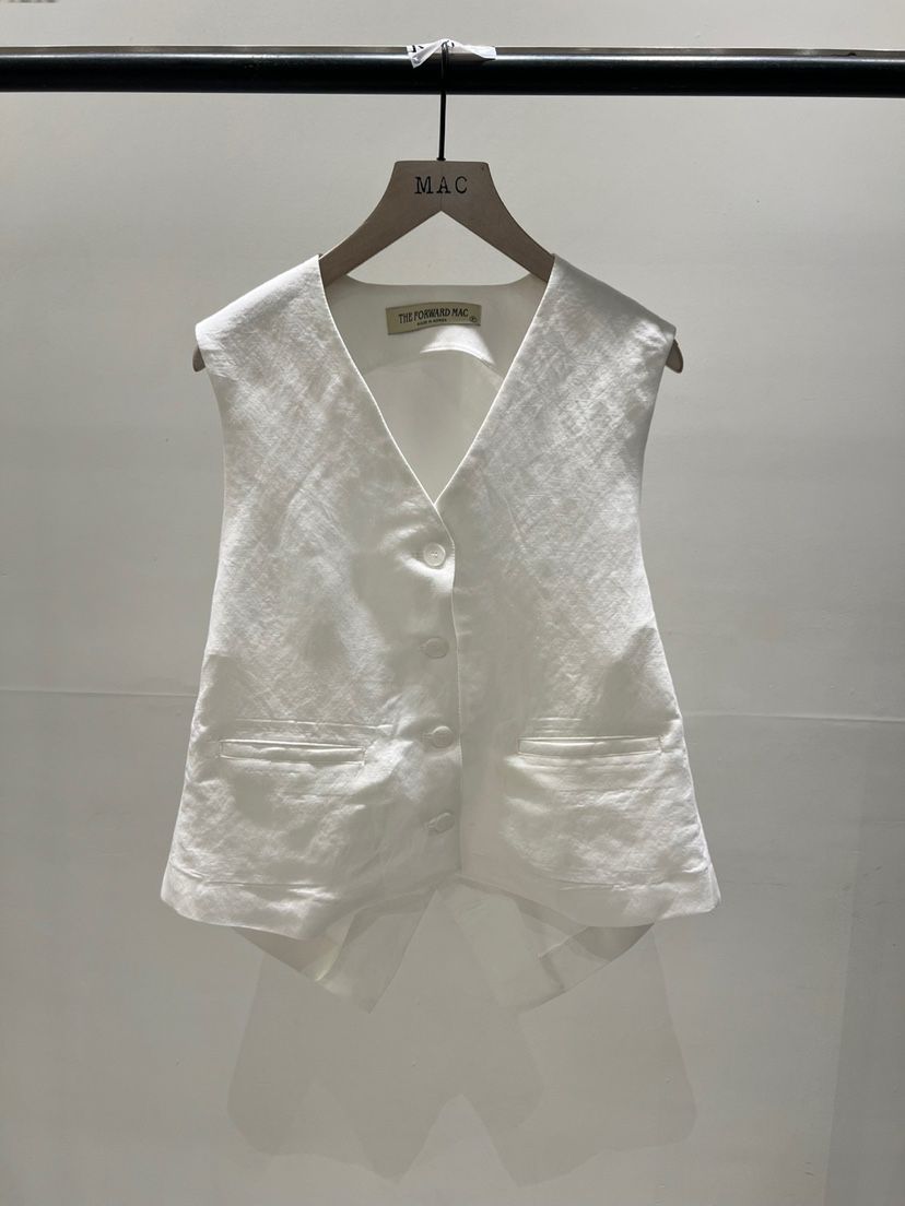 MAC韓國直郵女裝新品真品人氣休閑熱賣時尚25春夏職業馬甲亞麻THE FORWARD MAC馬甲