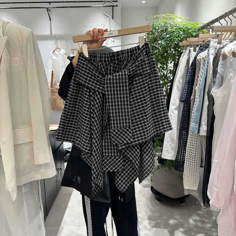 AYCE東大門直郵女裝新款25春夏時尚職業推薦熱賣短裙格紋破洞101SHOWROOM/AYCE短裙