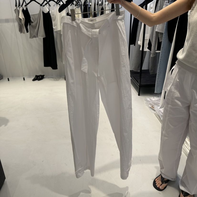 OSOO韓國代購女士新品25春夏真品休閑時尚熱賣休閑褲含腰帶OSOO休閑褲