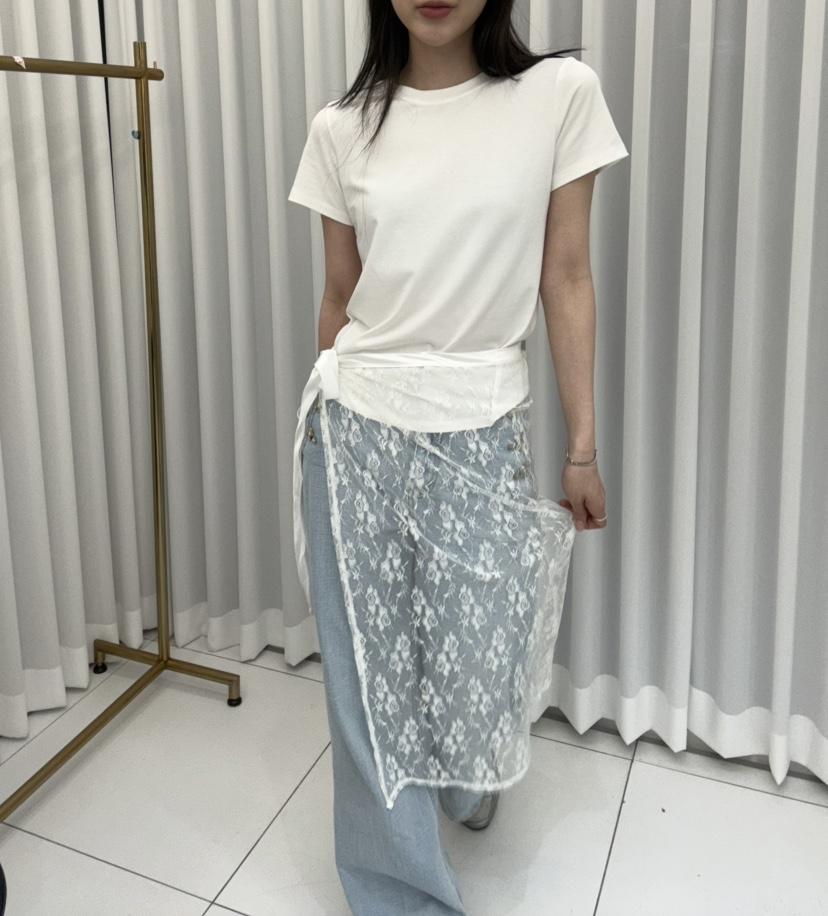 JMIND直郵韓國代購㊣女裝新品人氣休閑半身裙中短裙裹身裙蕾絲JMIND半身裙/中短裙