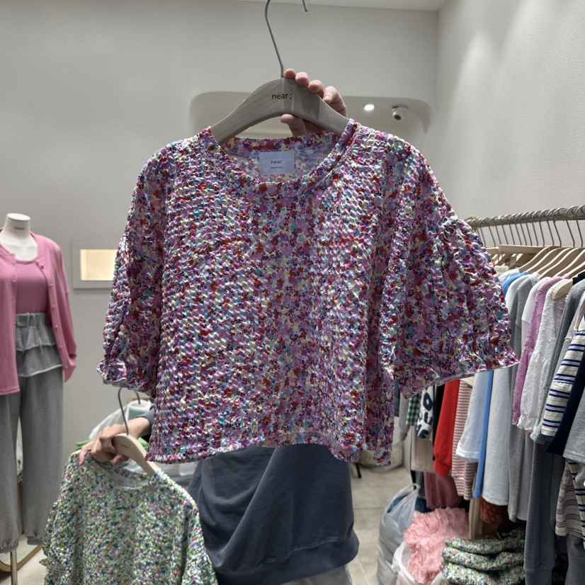 NEAR直郵韓國代購㊣女裝新品熱賣人氣25春夏襯衫蕾絲衫短款NEAR襯衫/蕾絲衫
