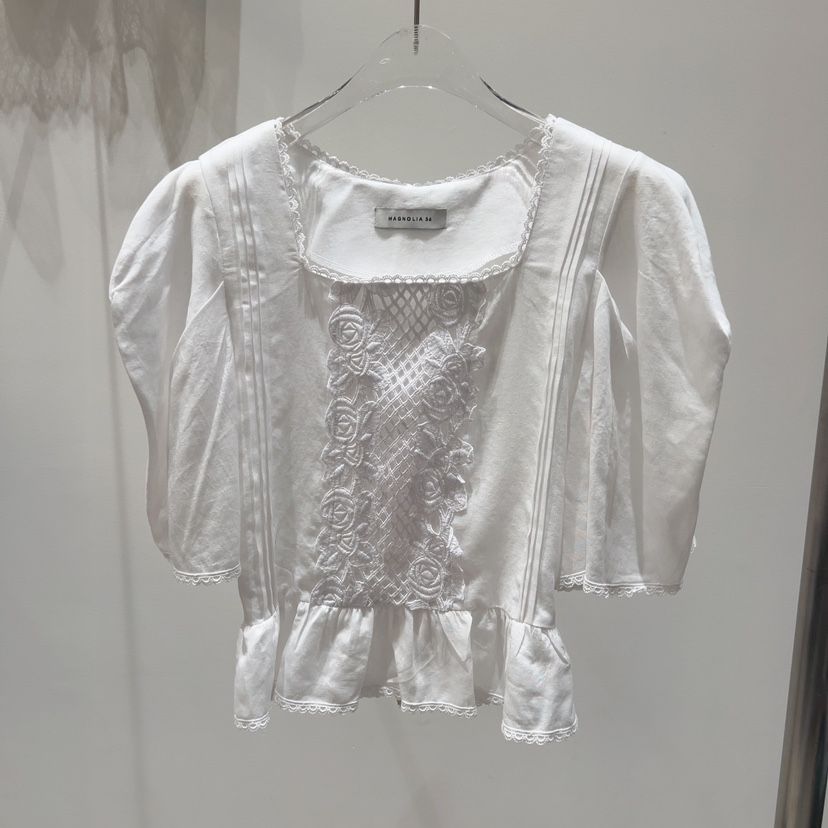 MAGNOLIA36-P韓國直郵㊣東大門實拍女裝新款時尚襯衫蕾絲衫亞麻MAGNOLIA36-P襯衫/蕾絲衫