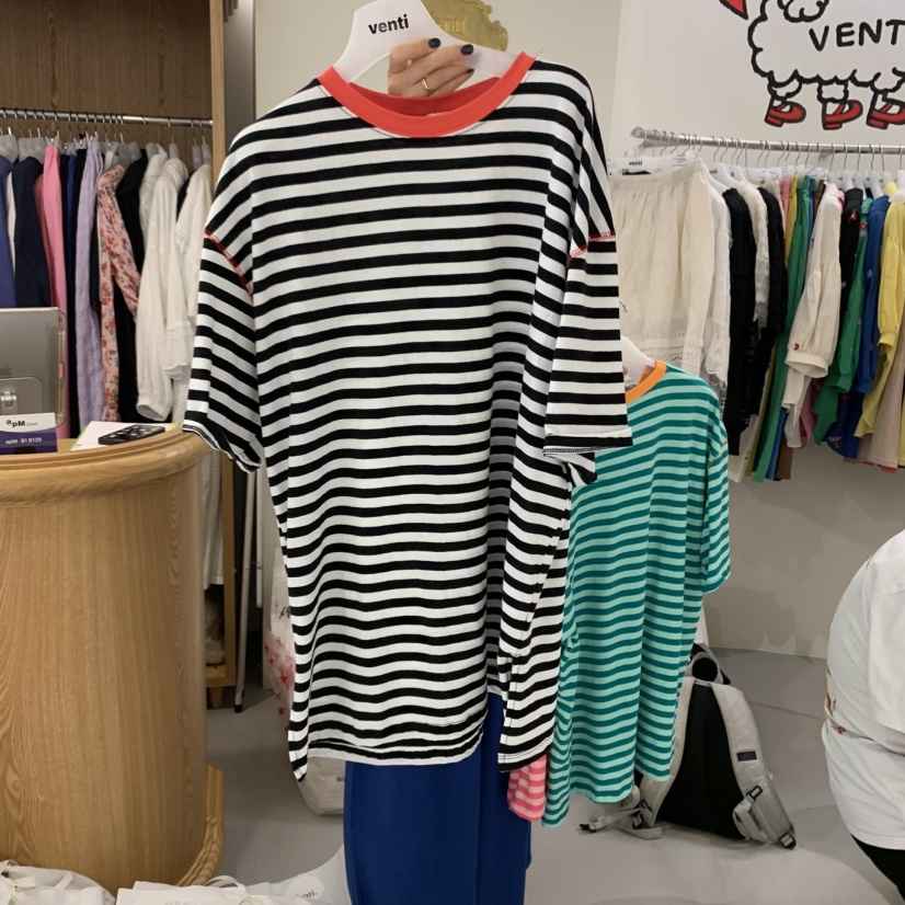 VENTI韓國直郵㊣東大門實拍女裝新品推薦休閑人氣25春夏T恤VENTIT恤