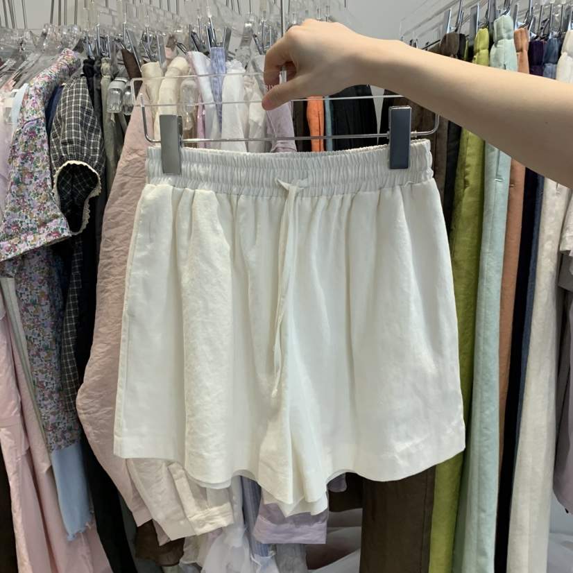 RIVEROOM韓國直郵㊣東大門實拍女裝新品熱賣時尚休閑短褲亞麻RIVEROOM短褲